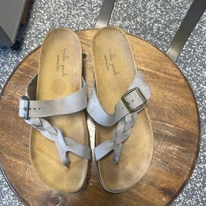 Mila Paoli Gray Sandals with Buckle, 7